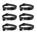 Hepplly 6-Pack Cat Collars Quick Release Reflective Kitten Collar with Bell (Black)
