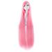 MapofBeauty 40" Anime Costume Long Straight Cosplay Wig Party Wig (Light Pink)
