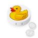Yellow Duck Round Case For Contact Lens Kit Storage Box with Mirror Printed