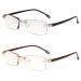 SCJJZ blue filter glasses anti-blue light glasses rimless reading glasses (2 pieces)