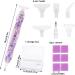 14pcs Diamond Painting Art Drill Pen Set - Luminous 5D Point Drill Pen Tools with Wax & Storage Box - Purple Resin Cross Stitch Diamond Rhinestone Beads Picker for DIY Nail Art & Embroidery Decoration - Buy Online on GoSupps.com