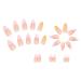 Justotry 24 Pieces Almond Short Press-On Nails - Colored French & Stiletto Acrylic Fingernails for Women - Easy Stick-On Fake Nails - Buy Online on GoSupps.com