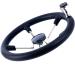 CREDSTAR Stainless Steel Destroyer Steering Wheel - 13-1/2 Inch, 5 Spoke Boat Marine Black PU Foam - Buy Online on GoSupps.com
