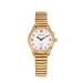 QIATKWH German speaking watch gold shell gold adjustable length stainless steel retractable watch strap ladies style