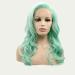 BGHJUE Mint Green Big Wave Long Curly Front Lace Wig - Premium Quality International Shipping - Buy Online on GoSupps.com