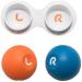 Sports World Vision contact lenses Transport container flat container soft quantity purchase box screw closure r and l marked |6 pack per order multicolored 6 pieces