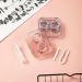 Clear Tweezer Suction Cup Container Set - Portable White Contact Lens Case for Travel - Buy Online on GoSupps.com