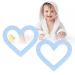 Light Blue Silicone Heart Shaped Toddler Teether Flexible Anti-Eating Baby Teething Toy for Home | Shop Internationally - Buy Online on GoSupps.com