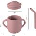 Linshuma Silicone Baby Cup - Toddler Straw Sippy Cup - Kids Trainer Cup | 150ML Coffee - Buy Online on GoSupps.com