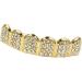 Gold-Plated Diamond Grill Teeth for Men & Women | Punk Toothbrushes - Upper & Underside Face Accessories - Buy Online on GoSupps.com