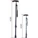 Walking Stick Telescopic Adjustable Crutch Thickening Solid Wood Handle Ultra Light Cane Black Surprise Gift - Buy Online on GoSupps.com