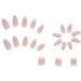 JustOTRY 24 Pcs Short Almond Rainbow Swirl Stick on Fake Nails - Multicolour French False Nails with Glue for Women - Oval Press on Nails for Art - Buy Online on GoSupps.com