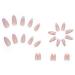 Justotry 24-Piece Almond Press On Nails - Light Rainbow Swirl Acrylic Short French Nails for Women - Easy Stick On Nail Art (Purple & Orange) - Buy Online on GoSupps.com