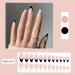 24Pcs Press on Nails Short French Tips Fake Nails Acrylic Almond Shape False Nails Reusable Black White Artificial Nails for Women Girls - Buy Online on GoSupps.com