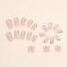24 Pcs Glitter French Tip Press on Nails | Short Square False Nails with Heart Designs | Glossy Nude Pink Cute Nail Tips | Stick on Nails for Women | DIY Acrylic Nails Decoration - Buy Online on GoSupps.com