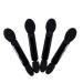 10pcs Disposable Double Ended Eyeshadow Brush Sponge Tipped Oval Makeup (Black)