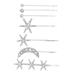 FOMIYES 1 Set Fringe Bobby Pin Star Hair Clips Hair Accessories for Women Wedding Hair Barrettes for Women Bling Bobby Star Hair Pin Metal Hair Barrettes Rhinestone Fashion Side Clip Girl