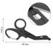 Titanium Bandage Shears 7.2'' Bent Stealth Black - Ideal for EMT, Nurses, and Students in Emergency Room - Black - Buy Online on GoSupps.com