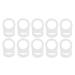 Juwaacoo 10pcs Silicone Buttons Ring Pacifier Holder Dummy Clips Adapter Clear