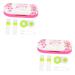 JECOMPRIS 2 sentences Double -lodged glasses case sunglasses case. Glasses case with mirror tweezers dual travel accessories contact lens solution replaceable contact holder travel supplies Chinese style