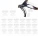 Airbag nose pads butterfly -shaped glasses nose pads slipproof nose pads comfortable air chamber nose pads thickness for full format glasses 10 pairs clear 2.5 mm white 2.5mm