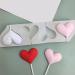 Alipis 2pcs Heart Shaped Silicone Mold Heart Lollipop Candy Molds Silicone Chocolate Molds Hard Candy Sucker Mold Heart Lollipop Molds Decor Clay Kitchen Supplies Silica Gel White Jelly - Buy Online on GoSupps.com