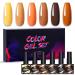 Nail Polish Gel 6Pcs/Set x8.5ml Soak Off Gel UV LED Semi Permanent Varnish for Nail Art 100Colors for Base Top Coat Gifts - (Color: STE20)