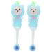 Healvian 2st children's toothbrush with soft bristles toothbrush covers for toddlers training toothbrush & children toothbrush kids toothbrush toothbrush for toddlers travel toothbrush fruit 1 piece (1 Pack) sky blue