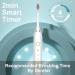 SUNPRO Sonic Electric Toothbrush 2 Pack - 6 Modes, 8 Brush Heads, 2 Minute Timer - Black+White - Buy Online on GoSupps.com