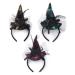 1x Random Halloween Headbands Spider Witch Hats Headwear Mesh design Flower tied with Ribbon Halloween Wizard Headdress Cosplay Dress Up Party Supplies Accessories Girl Women