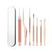 TKFDC 7pcs/Set LED Ear Wax Pickers Stainless Steel Earpick Wax Remover Curette Ear Cleaner Spoon 1 D