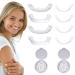 Artificial teeth at the top and below 1 pair of dentures for putting cosmetic veneers teeth lightening set dental prosthesis immediate veneers of course with box and pinzas