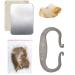 PSKOOK Flint and Steel Single High Carbon Steel Fire Striker English Flint Stone Pocket Fire Bellows Emergency Jute Tinder Bushcraft Flint and Steel Kit-Type1