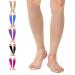 TOFLY Calf Compression Sleeve for Men & Women 1 Pair Footless Compression Socks 20-30mmHg for Leg Support Shin Splint Pain Relief Swelling Varicose Veins Nursing Travel Plus Size S - 5XL L Beige