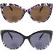 HYKaada 2 Pairs Invisible Line Cateye Bifocal Reading Sunglasses for Women - 1 Smoke & 1 Brown Lens, 2.5x - Buy Online on GoSupps.com