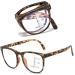Portable Folding Reading Glasses for Women Men Blue Light Blocking Readers Multifocus Anti Glare Glasses(Couleur:Tortoiseshell Grandeur:2.0x) - Buy Online on GoSupps.com