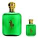 Ralph Lauren Polo Green Travel Exclusive 2 Piece Set for Men (4 Ounce Eau de Toilettle Spray + 0.5 Ounce Eau de Toilettle Spray)