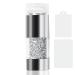 Silver French Tip Nail Stamp Double Sided Clear Nail Art Stamper Jelly with Scraper,Soft Silicone Stamper Clear Silicone Stamping