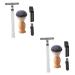 Beaupretty 2 sets manual razor facial trimmer men hand razor for men portable razor razor facial razor double razor hair razor old -fashioned shaving brush combination