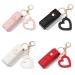 4 pcs Lipstick Cases Lipstick Organizer Keychain with Mirror PU Chapstick Case Lipstick Holder Lip Gloss Bag Lip Balm Pouch For Women Travel Party Gift