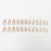 Justotry 24 Pieces Swirl Stiletto & French Artificial Nails | Press-On Acrylic Nails for Women - Short Nude Almond Design - Buy Online on GoSupps.com