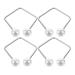 Appareil Fossettes Visage en M tal Inoxydable 4 Pi ces Boules Blanches en Nacre Outil D Entra nement pour Modeler des Joues R glable Portable pour Usage Facial Quotidien et
