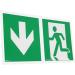 Notlok Safety Work Emergency Exit Sign - Illuminating PVC Plate | DIN EN ISO 7010 DIN67510 | 30x15 cm Escape Path Sign - International Shipping Available - Buy Online on GoSupps.com
