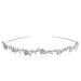 AOPRIE Headband for Brides Wedding Silver Bridal Headpiece Fairy Crown Jewelry Band Bridesmaid Hairpiece Greek Rome Goddess Hair Accessories for Women