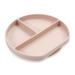 PandaEar Divided Silicone Suction Plate for Toddlers Baby| Dishwasher Microwave Oven Safe| Non Slip (Pink)