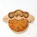Bamboo Baby Plate with Suction Cup for Baby-Led Weaning - Non-Toxic and Cool to The Touch (Lamb Orange) - Buy Online on GoSupps.com