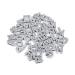 AUEAR 52 Pack Silver A-Z 8mm Full Rhinestone Slide Charms Crystal Alphabet Letter Charm Alloy Letter Charm for Bracelets Necklace Wristbands DIY Jewelry Making