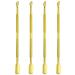 4 Pieces Nail Cuticle Pusher Stainless Steel Nail Polish Cuticle Remover Double Ended Manicure Nail Pedicure Tool Metal Cuticle Peeler Scraper for Fingernails and Toenails (Gold) 4P Gold