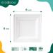 ECO SOUL Pearl White 6 Inch Square 100-Pack Paper Plates (PFAS free) | 100% Compostable Disposable Bagasse I Heavy-Duty Eco-Friendly Dinner Plates I Biodegradable Sugarcane Eco Plates | Microwavable 1 6 inch Square Plates - Buy Online on GoSupps.com
