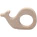 Wendysun 3pcs Cartoon Whale Wood Teether Set - Natural Baby Teething Beech Toy - Buy Online on GoSupps.com